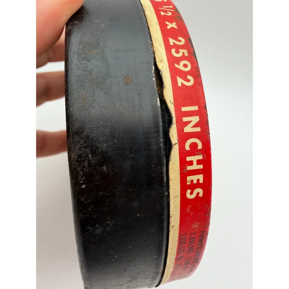 Vintage Texcel Cellophane Tape Tin Industrial‎ Tape Corp New Brunswick Red Black